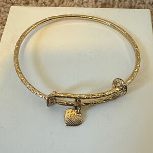 Alex and Ani Gold Textured Expandable Bangle